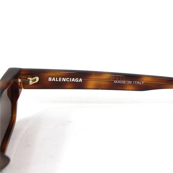Balenciaga 55MM Rectangle Sunglasses NEW Tortoiseshell Logo Frame with Case - Picture 5 of 8
